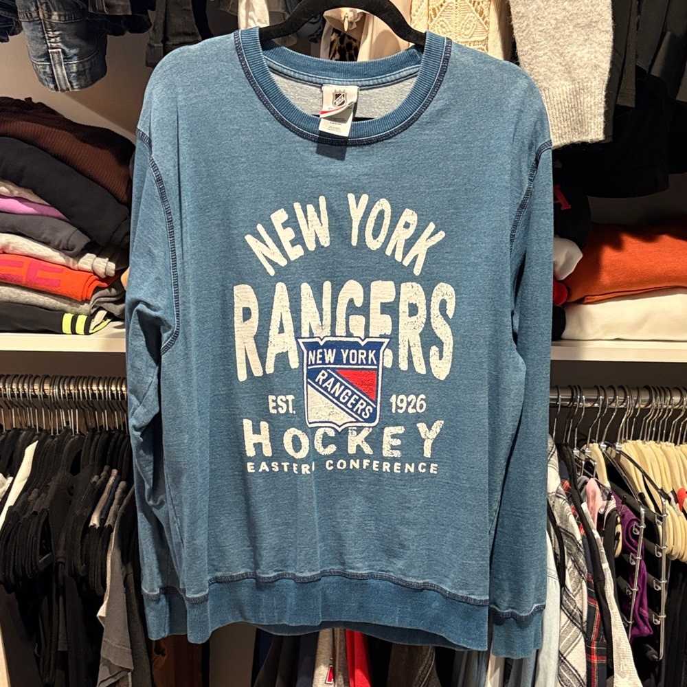 NHL New York Rangers Blue Graphic Sweatshirt